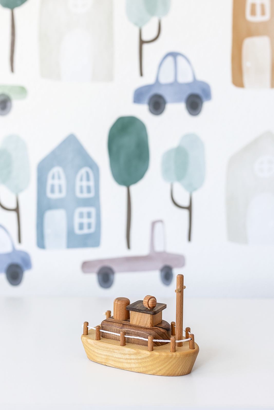 Captain Charlie's Wooden Tugboat Toy