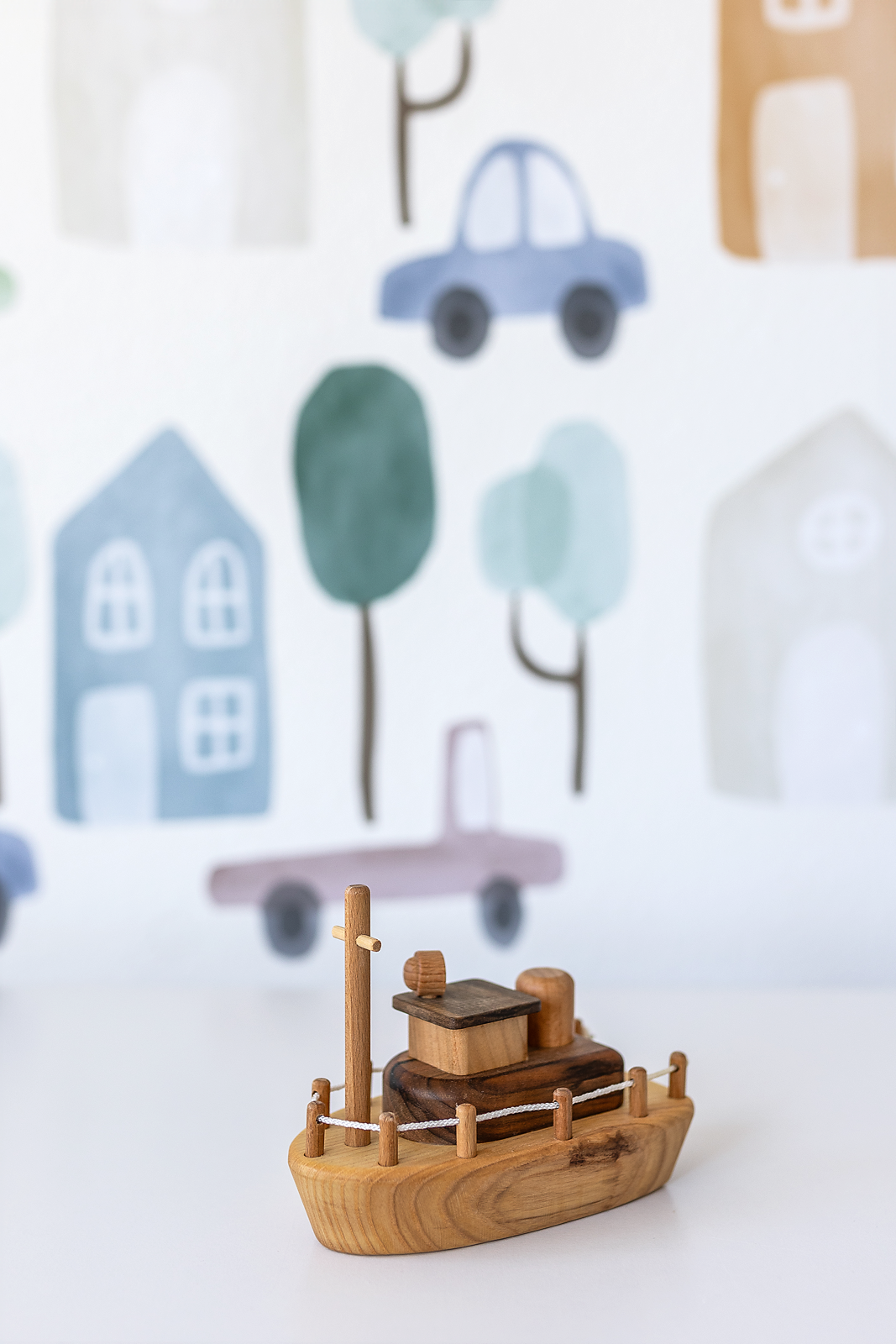Captain Charlie's Wooden Tugboat Toy