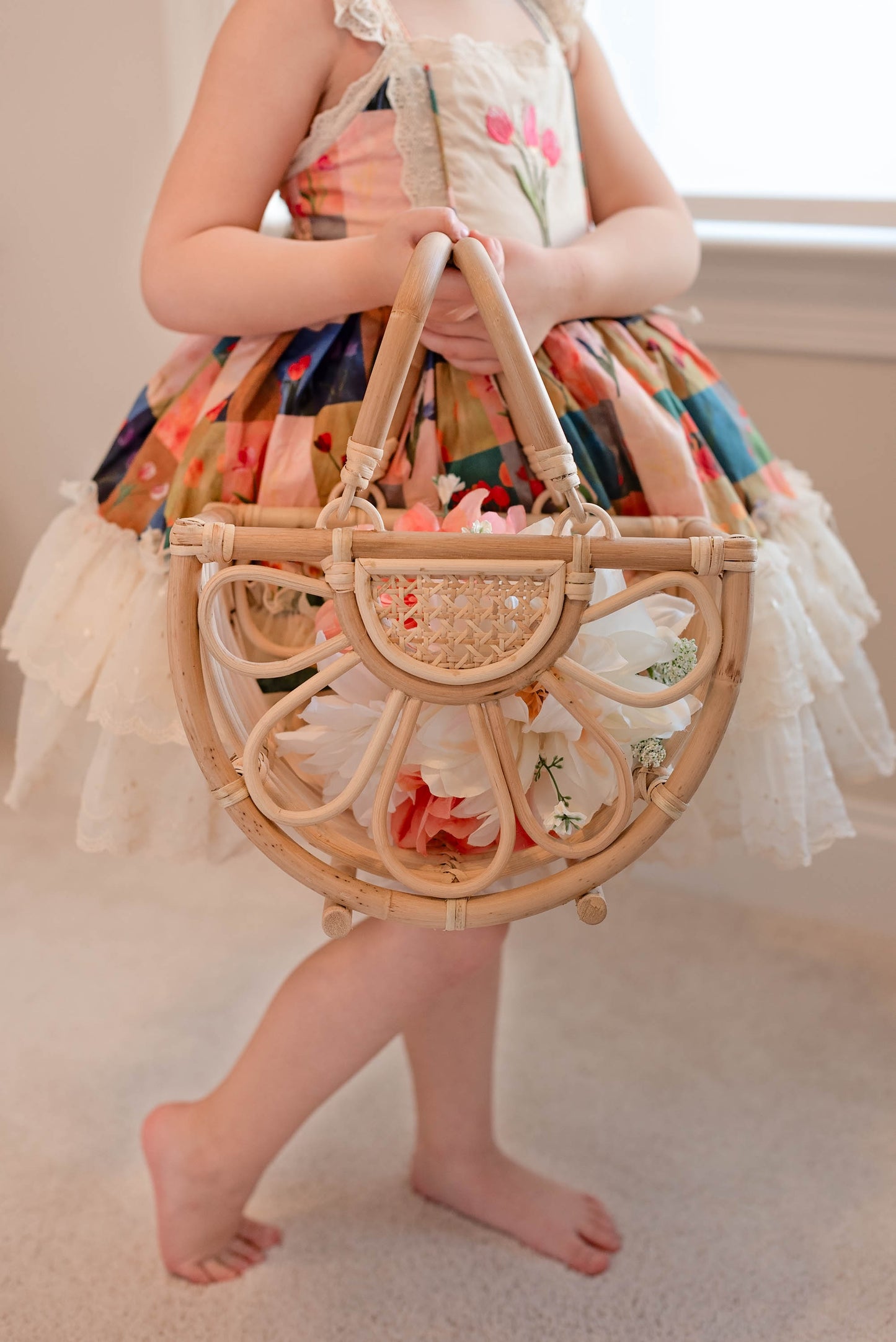 Boho Floral Haven Basket