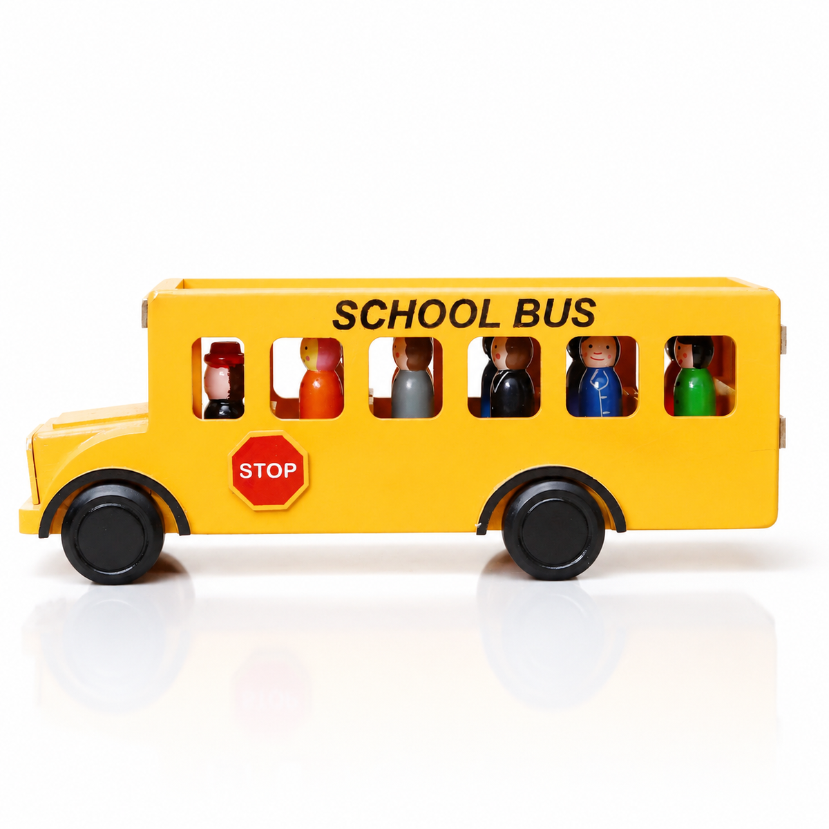 Wooden School Bus With Children