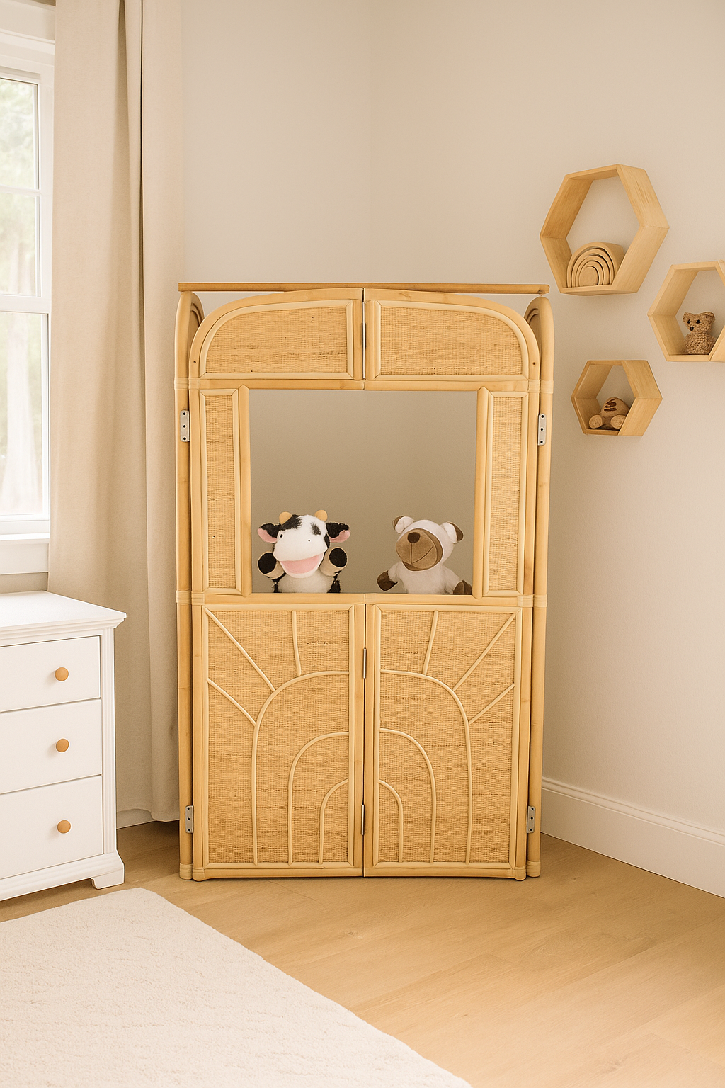 Timeless Adventures Rattan Puppet Theater