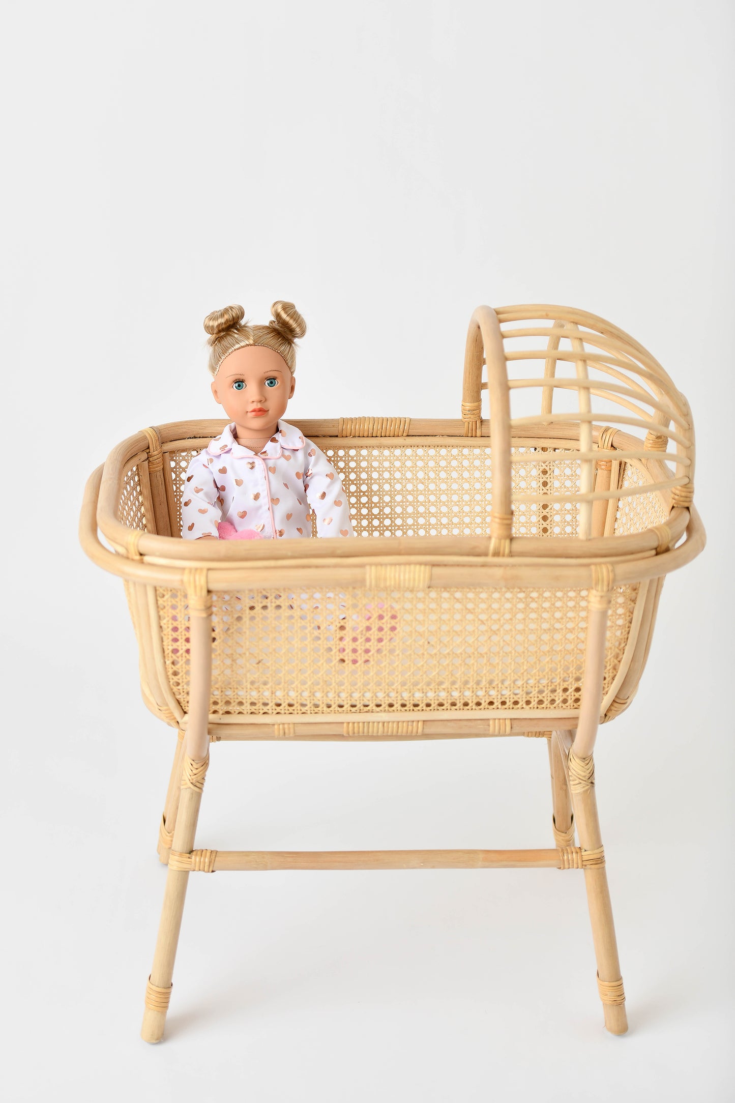 Dreamy Haven Rattan Doll Bassinet - New Larger Size