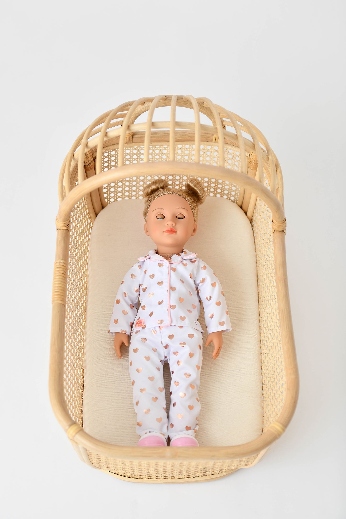 Dreamy Haven Rattan Doll Bassinet - New Larger Size