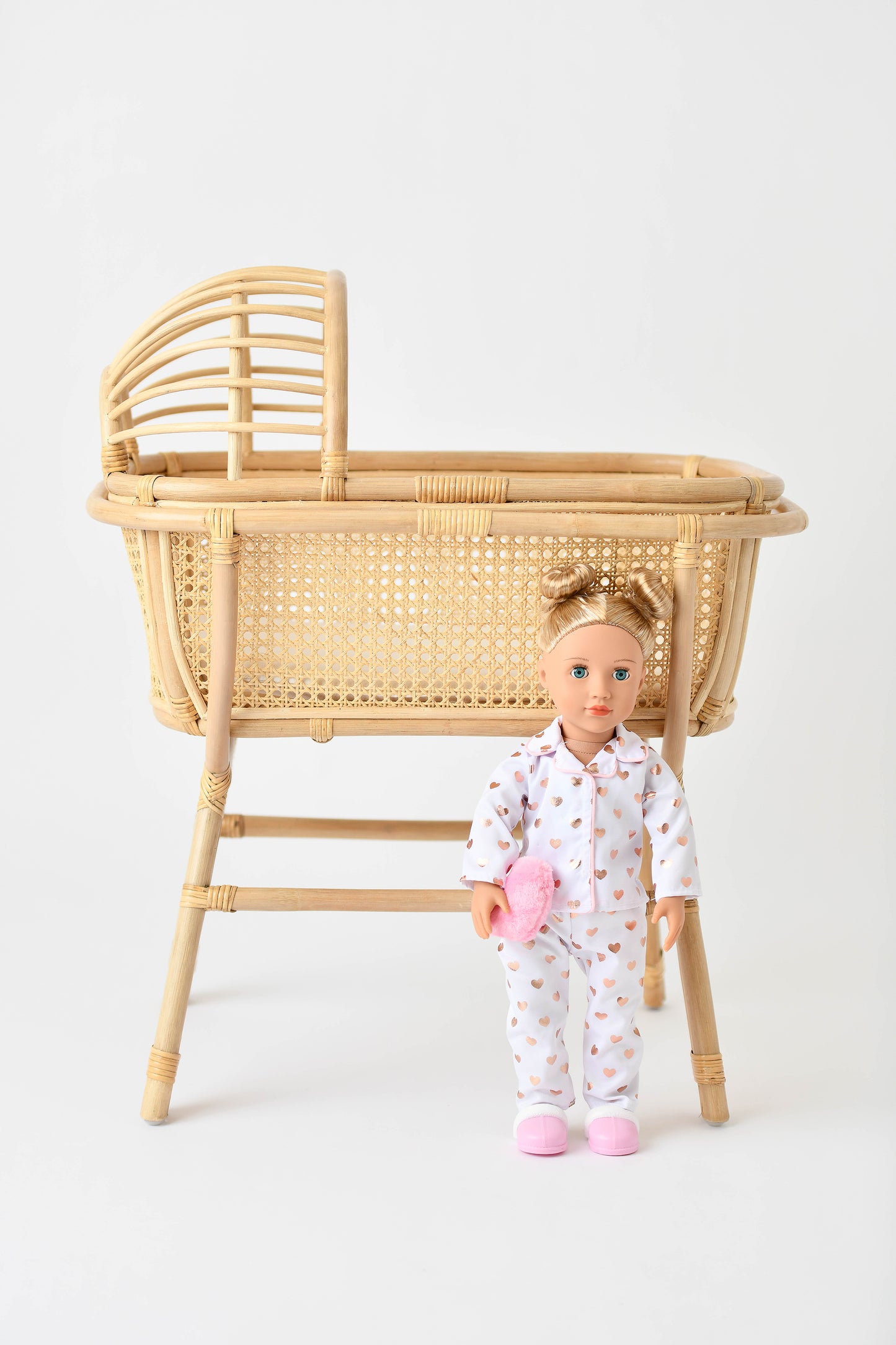 Dreamy Haven Rattan Doll Bassinet - New Larger Size