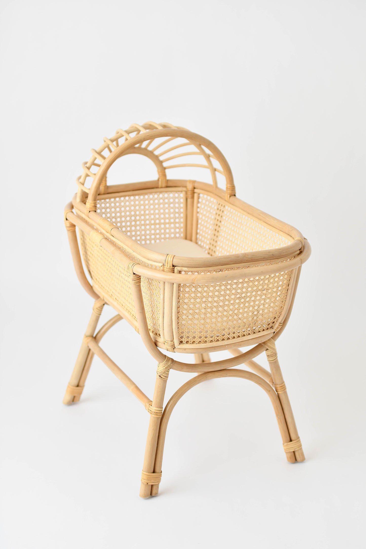 Dreamy Haven Rattan Doll Bassinet - New Larger Size