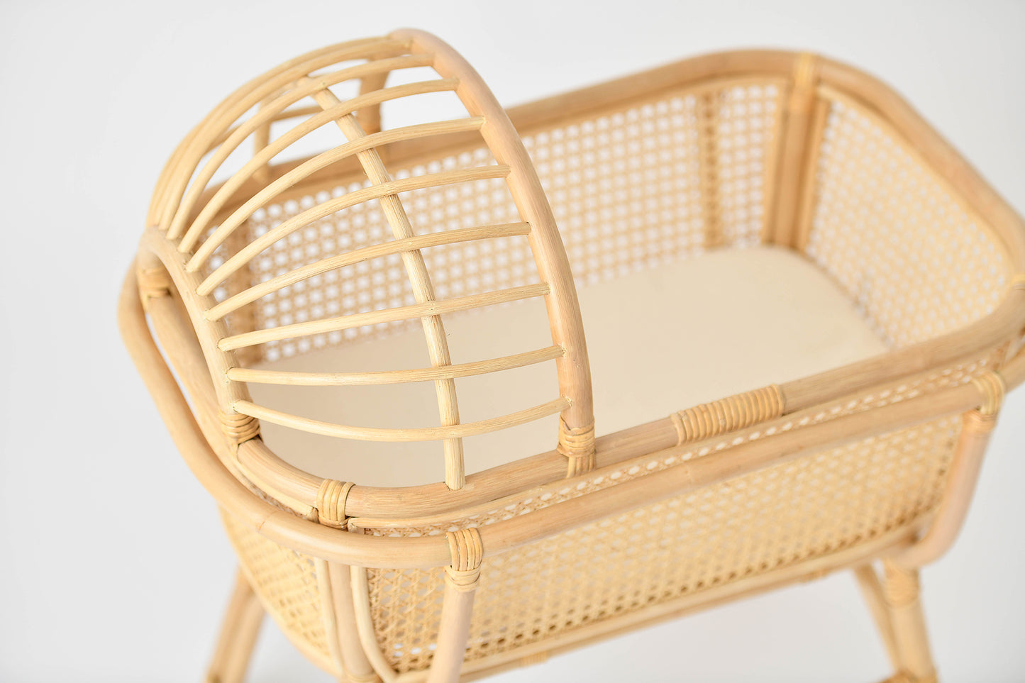 Dreamy Haven Rattan Doll Bassinet - New Larger Size