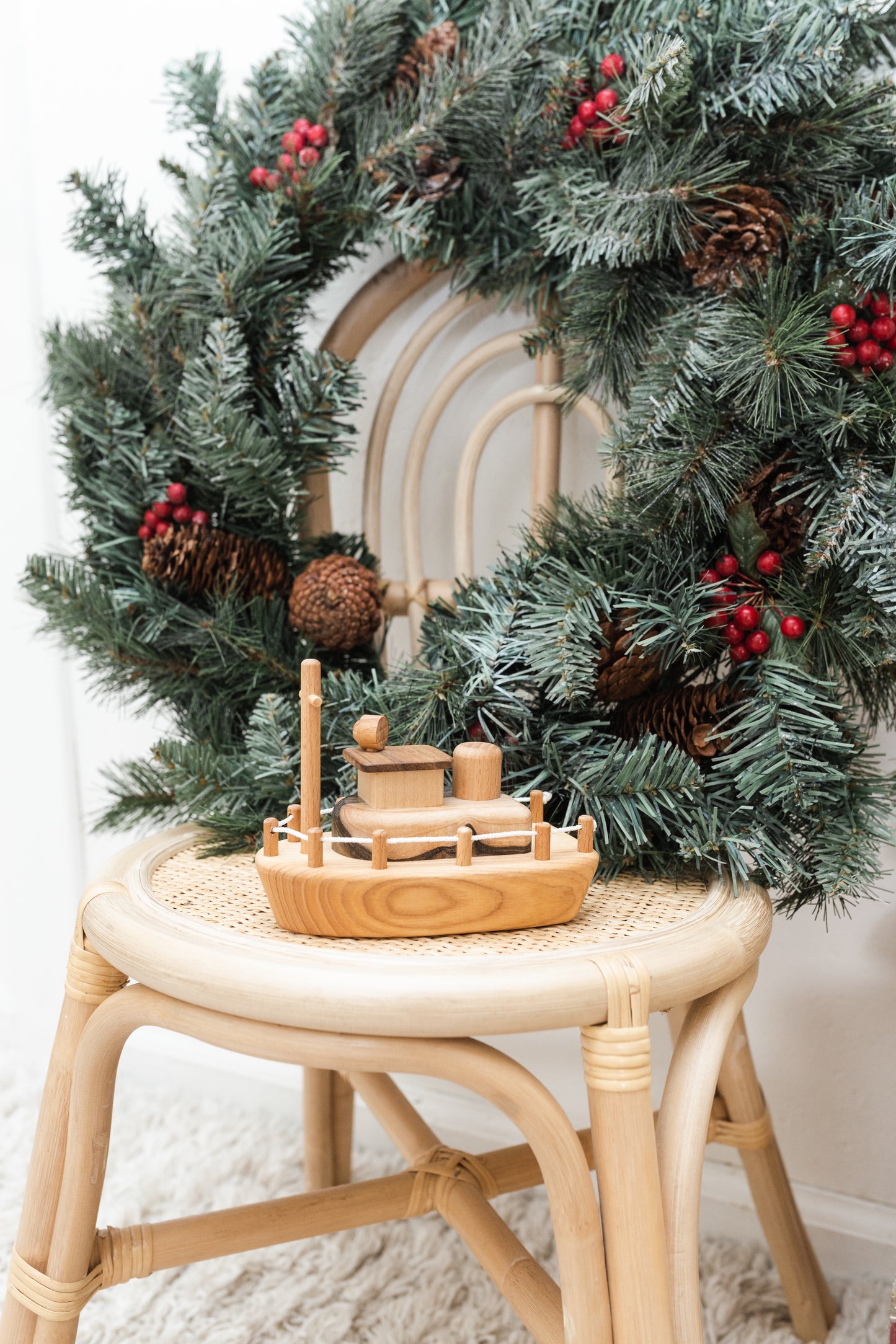 Captain Charlie's Wooden Tugboat Toy
