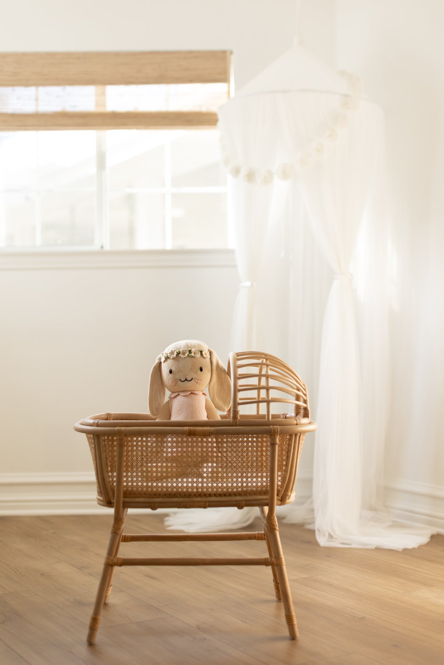 Dreamy Haven Rattan Doll Bassinet - New Larger Size