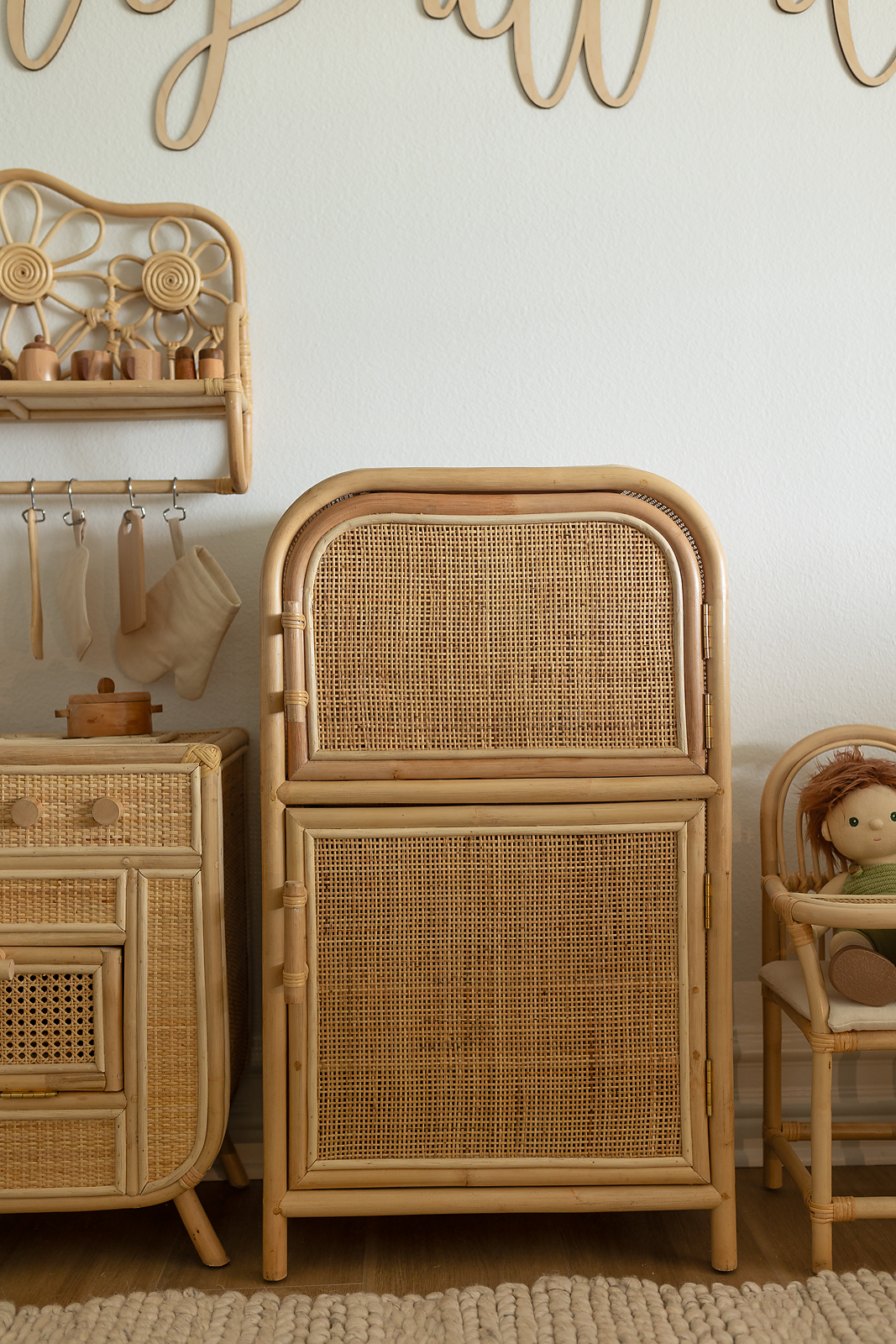 Finley Rattan Refrigerator