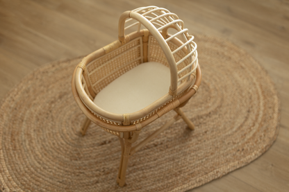 Dreamy Haven Rattan Doll Bassinet