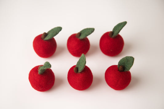 Felted Apples - 6pk