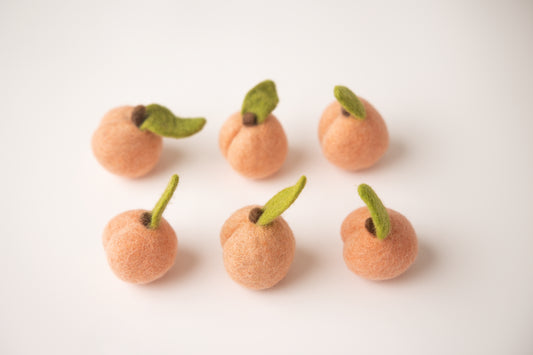 Felted Peaches - 6pk