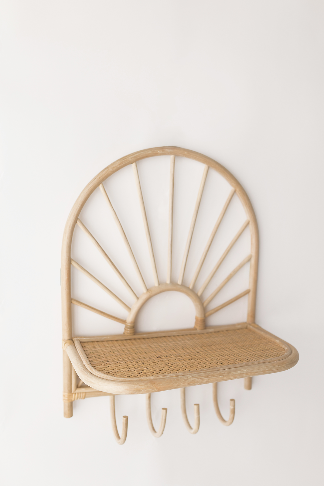 Lola Sunrise Rattan Wall Shelf – Lila & Leo