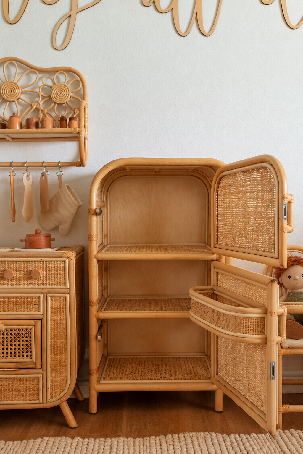 Finley Rattan Refrigerator