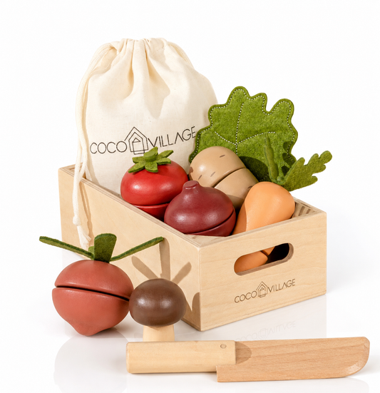 Coco Village Wooden Vegetables Playset