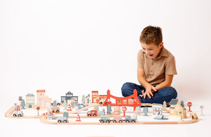 Comfy Cubs 100pc Wooden Train Set