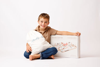 Comfy Cubs 100pc Wooden Train Set