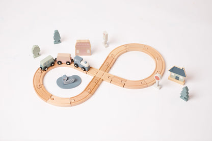 Comfy Cubs 30pc Wooden Train Set
