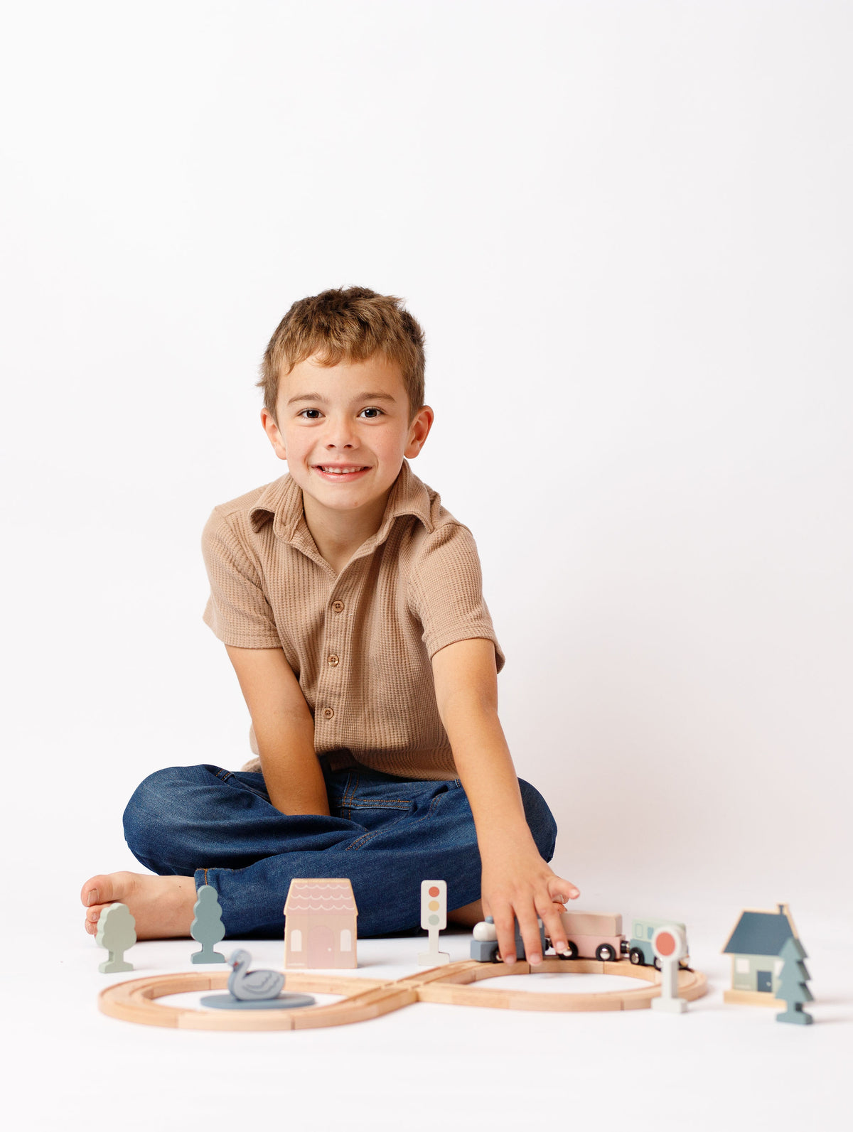 Comfy Cubs 30pc Wooden Train Set