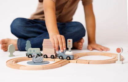 Comfy Cubs 30pc Wooden Train Set