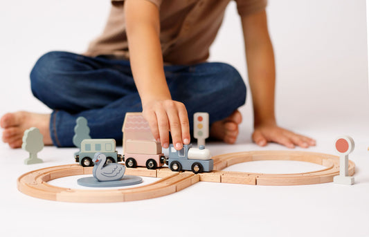 Comfy Cubs 30pc Wooden Train Set