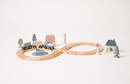 Comfy Cubs 30pc Wooden Train Set