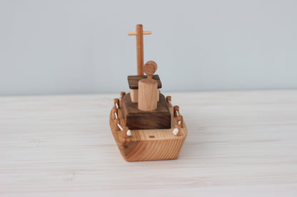 Captain Charlie's Wooden Tugboat Toy