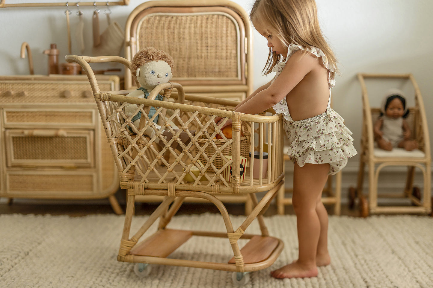Little Shopper Rattan Cart