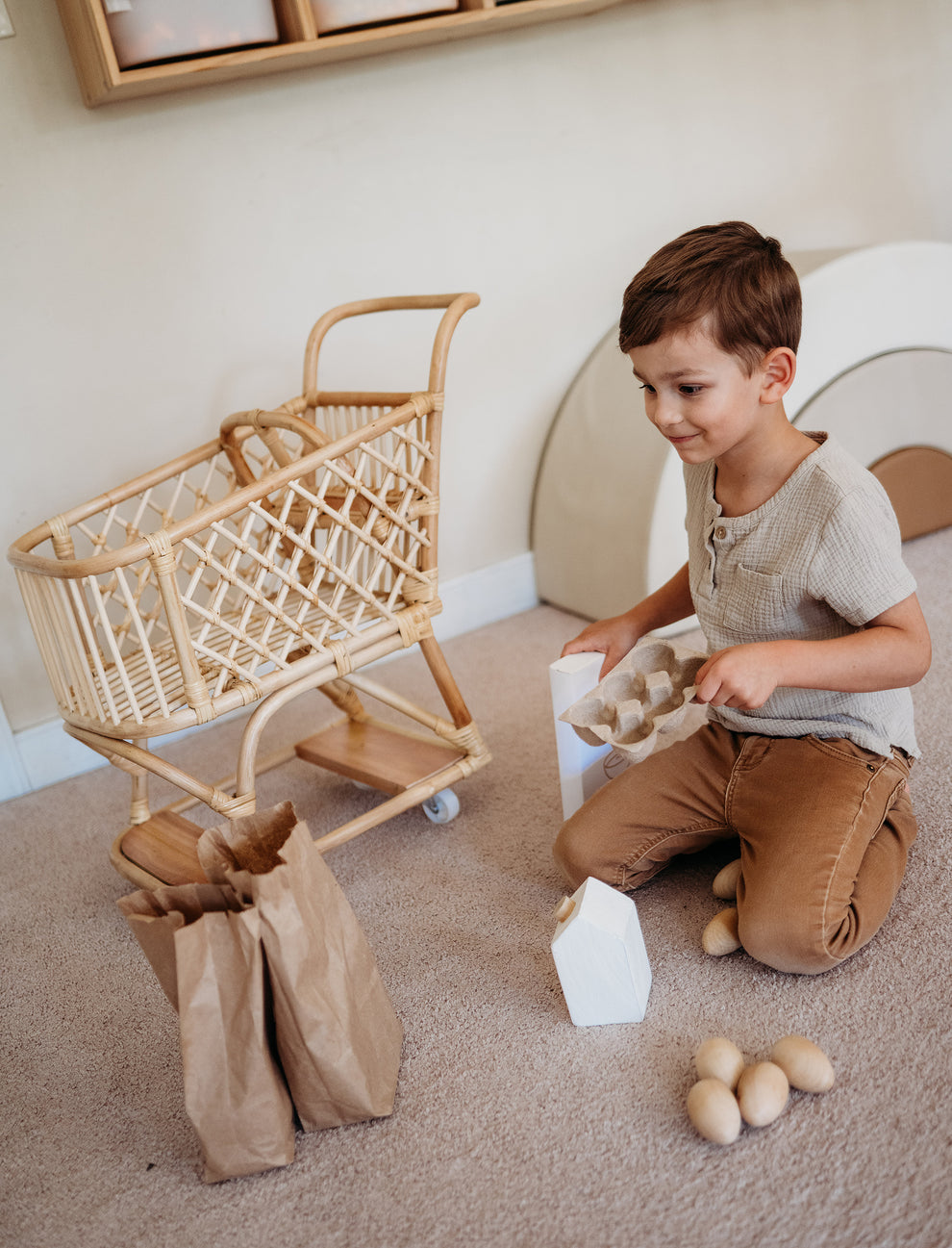 Little Shopper Rattan Cart – Lila & Leo