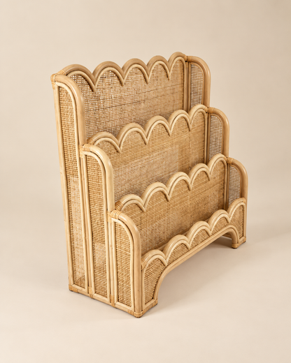 Scallop Rattan Book Shelf