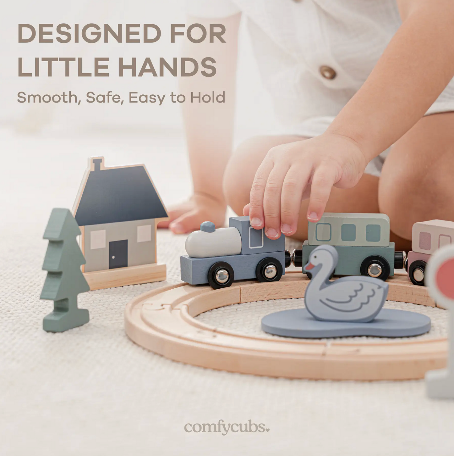 Comfy Cubs 30pc Wooden Train Set
