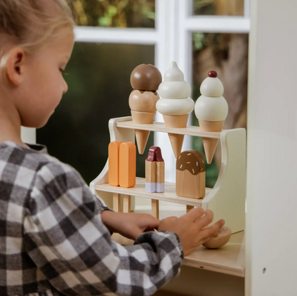 Coco Village Wooden Ice Cream Stand Playset - 15pc