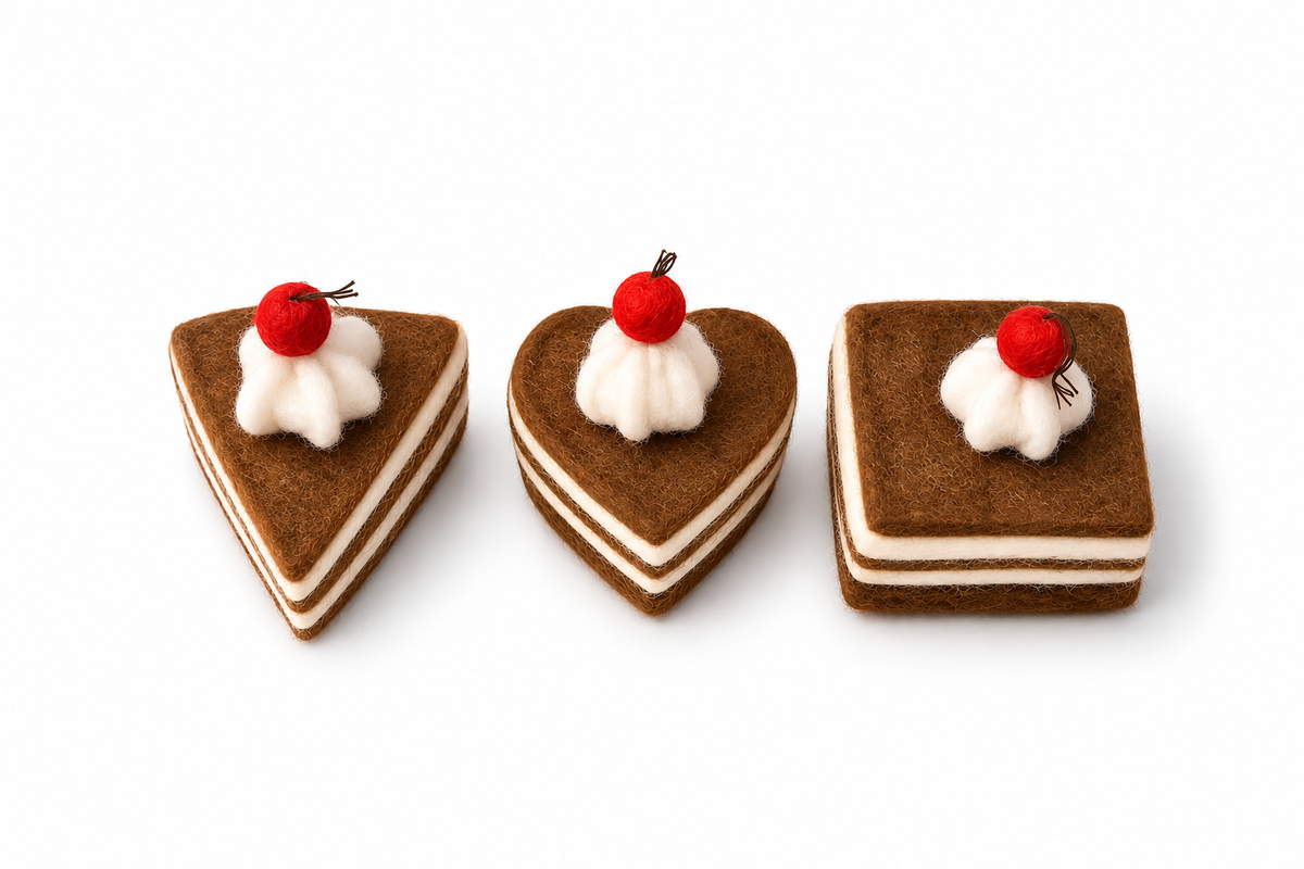 Felted Cake Slices - 3pk