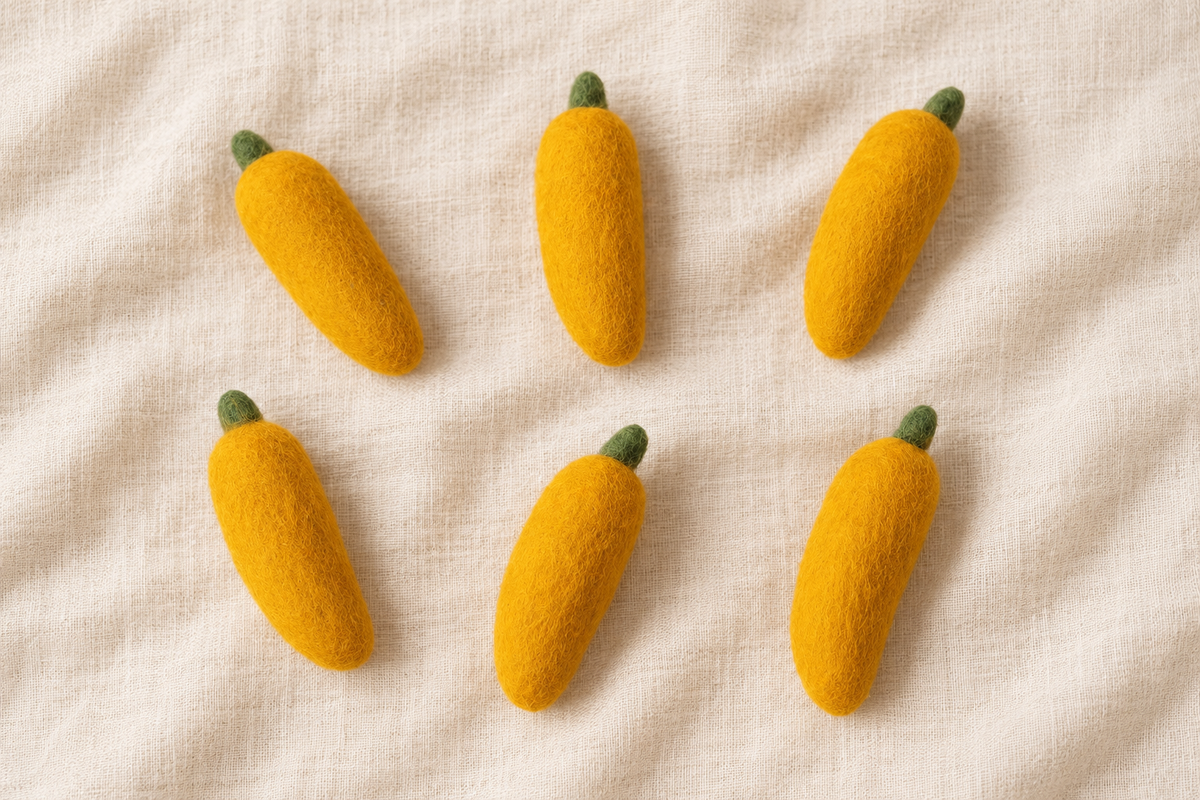 Felted Bananas - 6pk