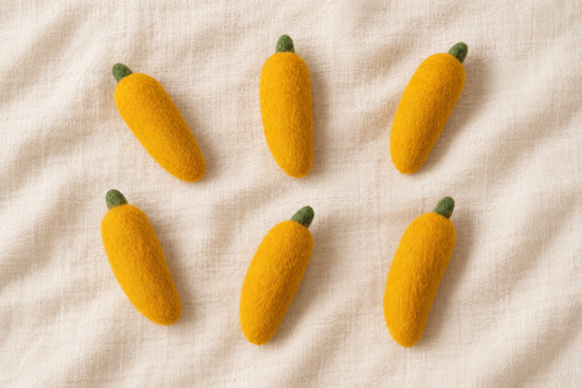 Felted Bananas - 6pk
