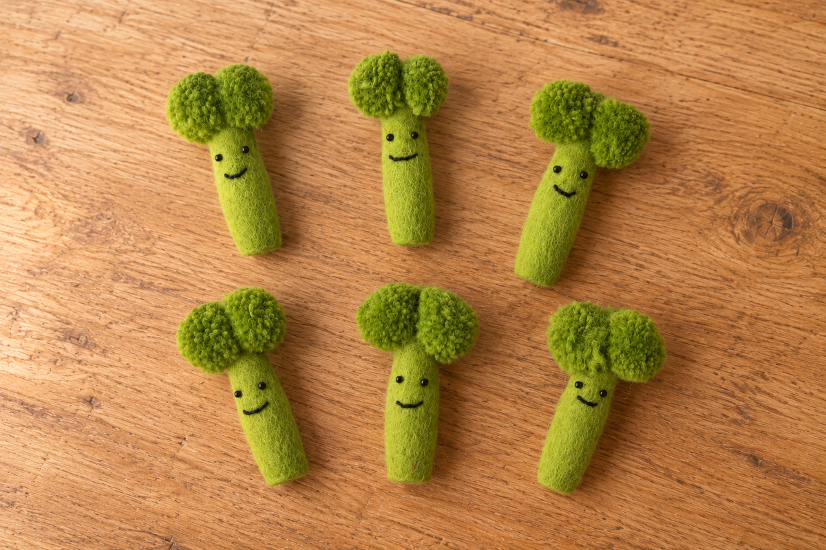 Felted Broccoli - 6pk