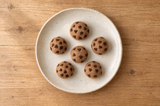 Felted Chocolate Chip Cookies - 6pk