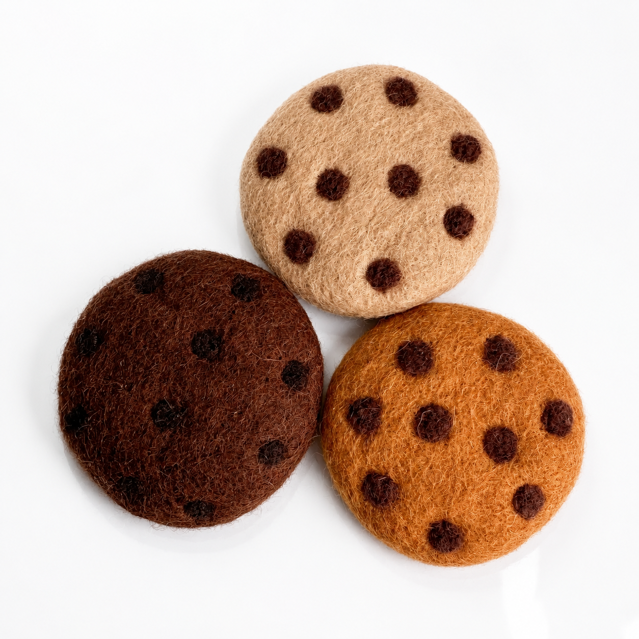 Felted Chocolate Chip Cookies - 3pk
