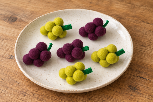 Felted Grapes - 6pk
