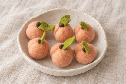 Felted Peaches - 6pk