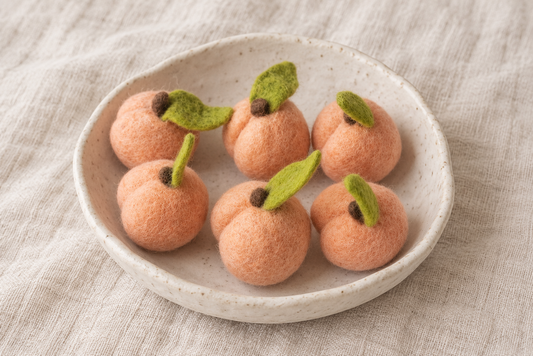 Felted Peaches - 6pk