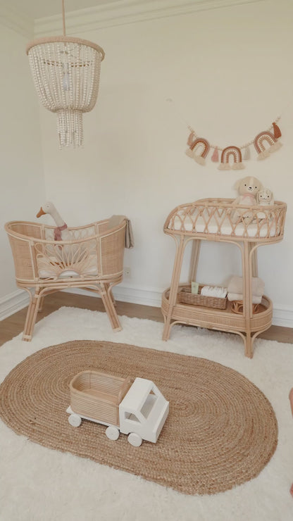 Daisy Dreamer Rattan Baby Bassinet