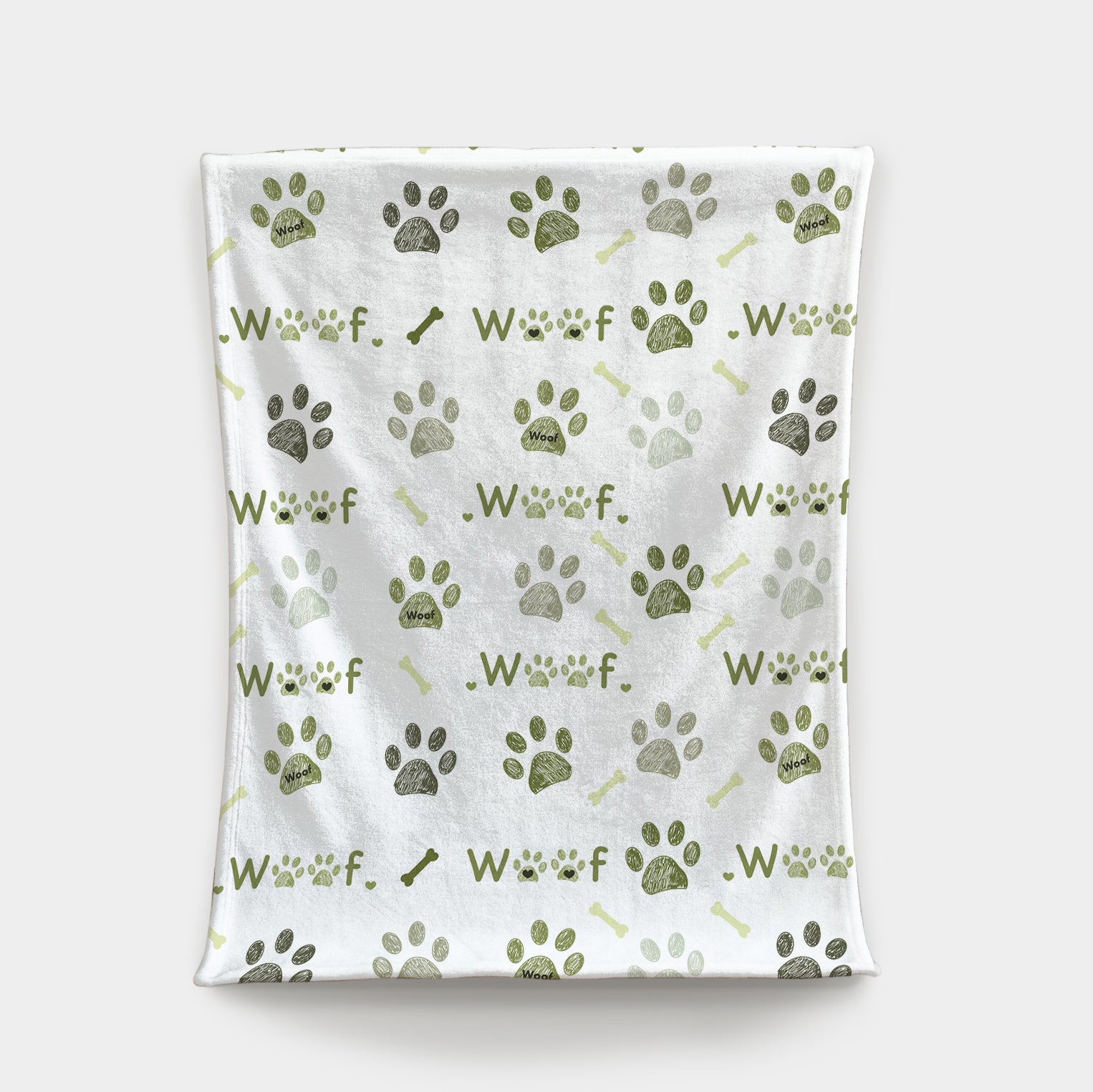 Sherpa Bliss Designer Dog Blanket - Woof Woof