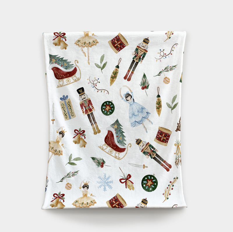 Minky Luxe Designer Blanket - Classic Christmas Nutcracker